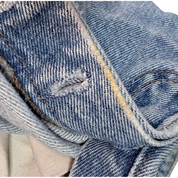 VIntage Levis 501 Jeans 90s Mens Actual 31 Tagged 33 Button Fly Distressed Fraye - Picture 6 of 15